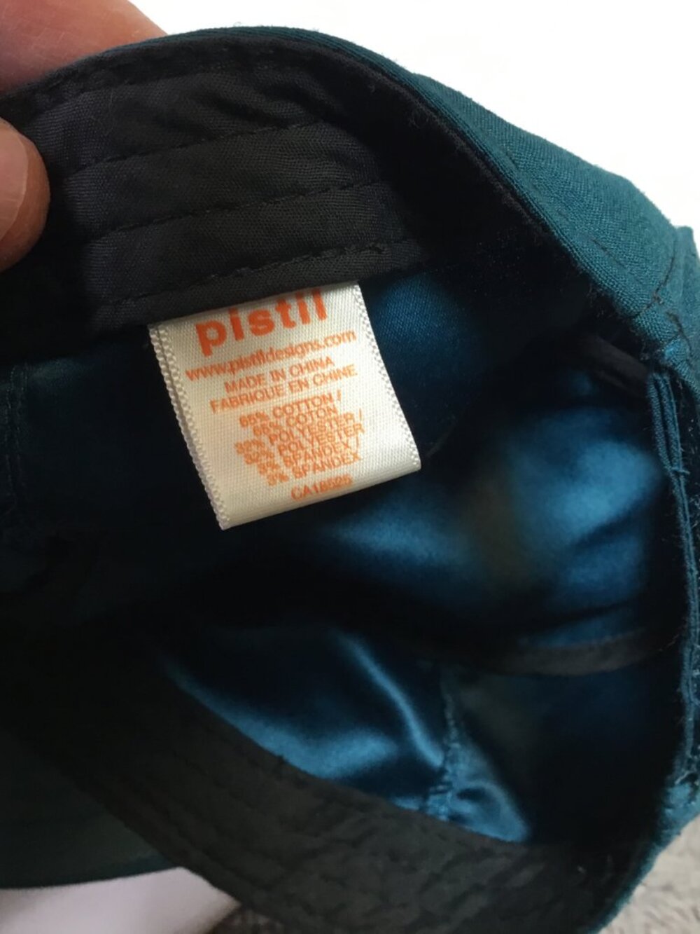 Pistil Women's Cadet Military Cap Cream Teal Blue Adjustable One Size - Picture 7 of 7